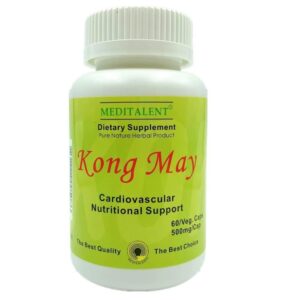 Kong May Herbal Supplement with Red Yeast Rice, Natto Fermented Powder, Antrodia Mushrooms | All-Natural Cardiovascular Support for Overall Health and Well-Being - 60 Capsules by Meditalent