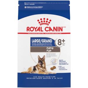 royal canin large aging 8+ senior dry dog food, 30 lb bag