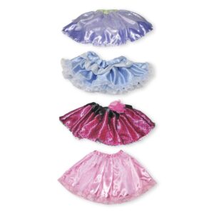 melissa & doug role play collection - goodie tutus! dress-up skirts set (4 costume skirts)