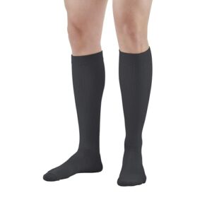 Ames Walker AW Style 122 Coolmax 15-20 mmHg Moderate Compression Knee High Socks Black Medium