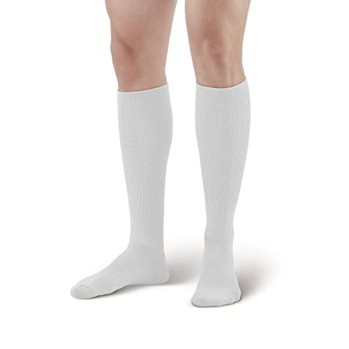 Ames Walker AW Style 122 Coolmax 15-20 mmHg Moderate Compression Knee High Socks Black Medium