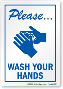 smartsign "please wash your hands" decal | 3.5" x 5"