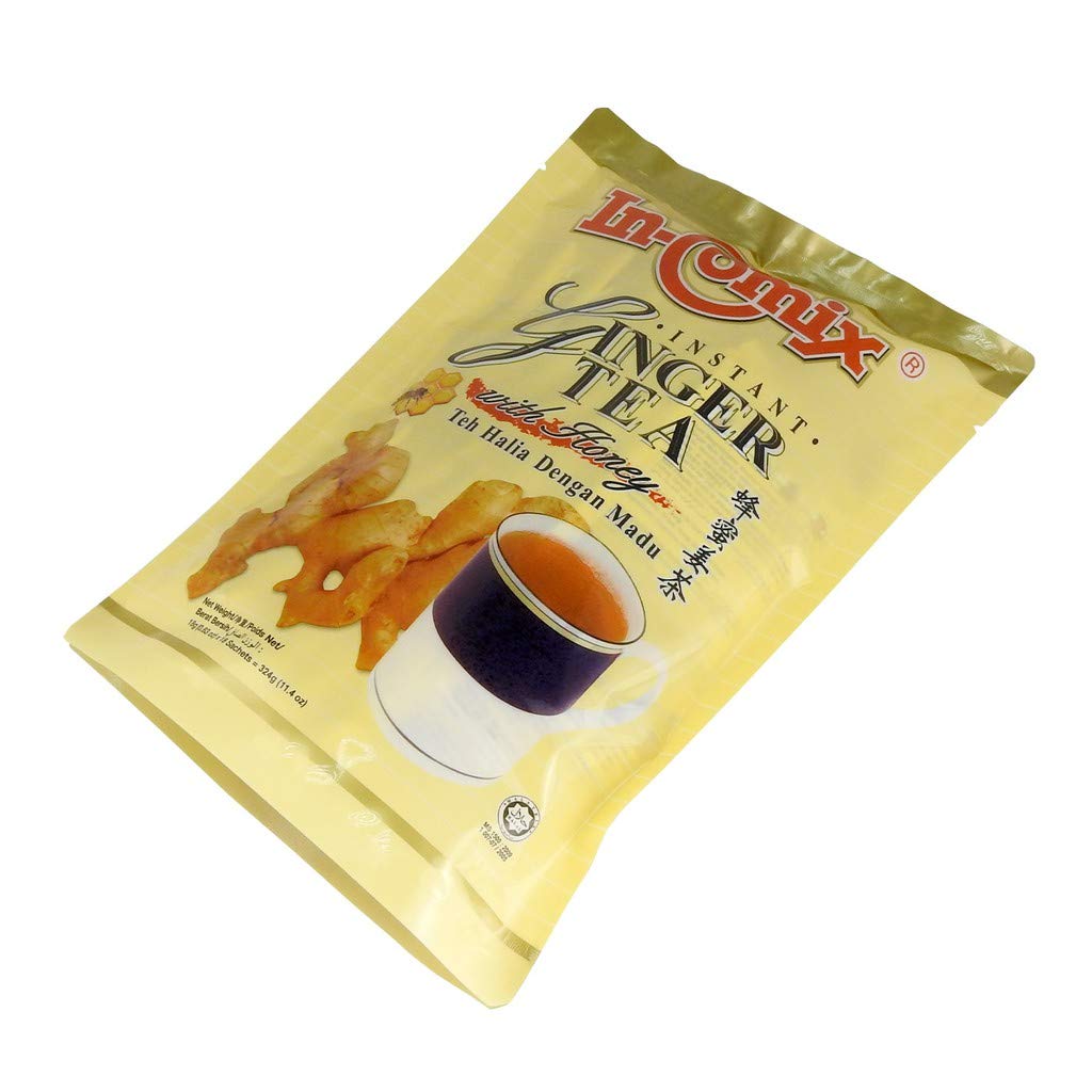 Instant Ginger Tea with Honey 11.4 Ounce, 18 Sachets in 1 Pack