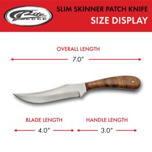 SZCO Supplies 7” Slim Skinner Patch Hunting Knife W/Sheath, Brown, One Size (DH-7992)