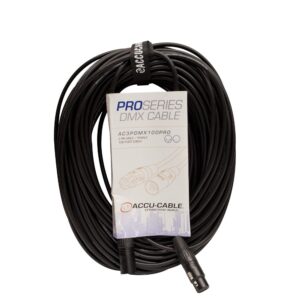 adj products ac3pdmx100pro 100 foot, 3 pin, pro, dmx cable. pvc jac