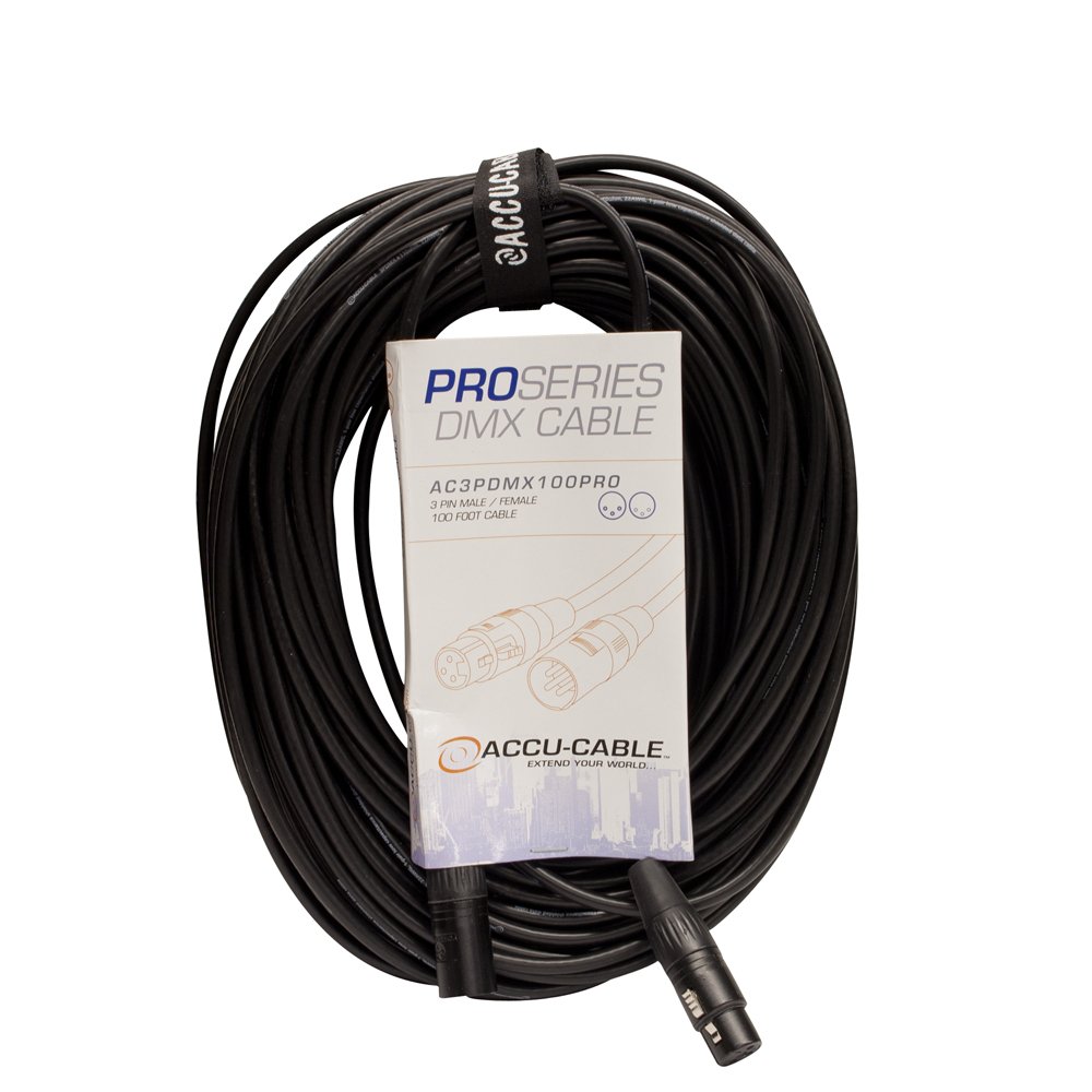 adj Products AC3PDMX100PRO 100 FOOT, 3 PIN, PRO, DMX CABLE. PVC JAC