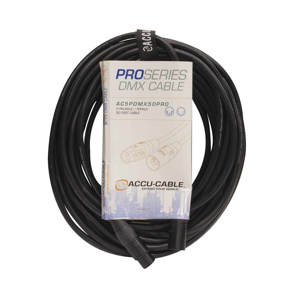 adj Products AC5PDMX50PRO 5-Pin DMX Cable, 50'