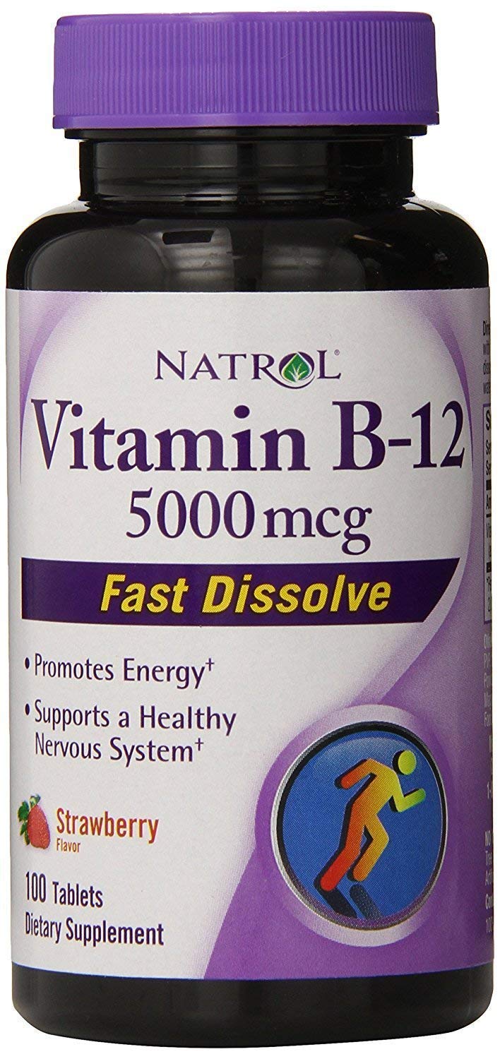 Natrol Fast Dissolving Vitamin B12-5000 mcg - 100 tabs