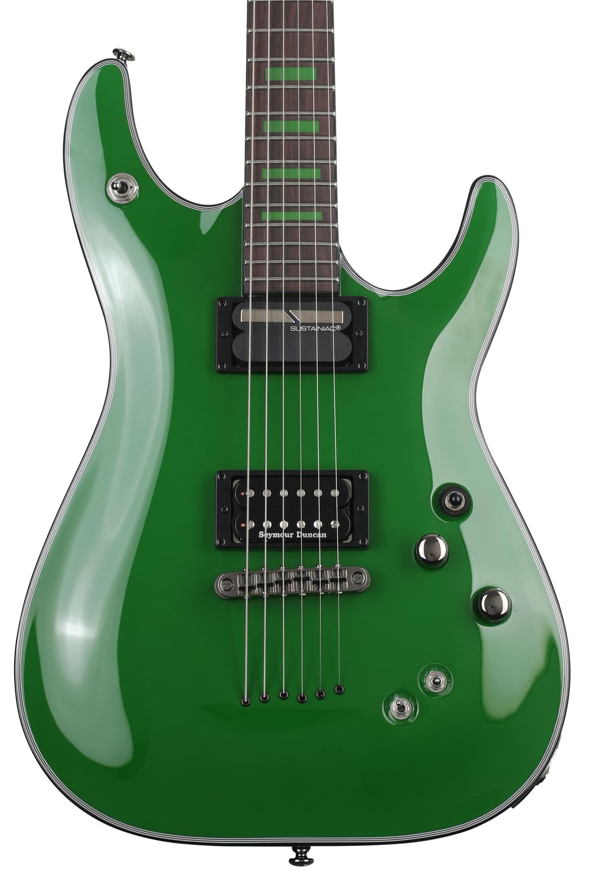 Schecter Kenny Hickey C-1 EX S Baritone Electric Guitar - Steele Green