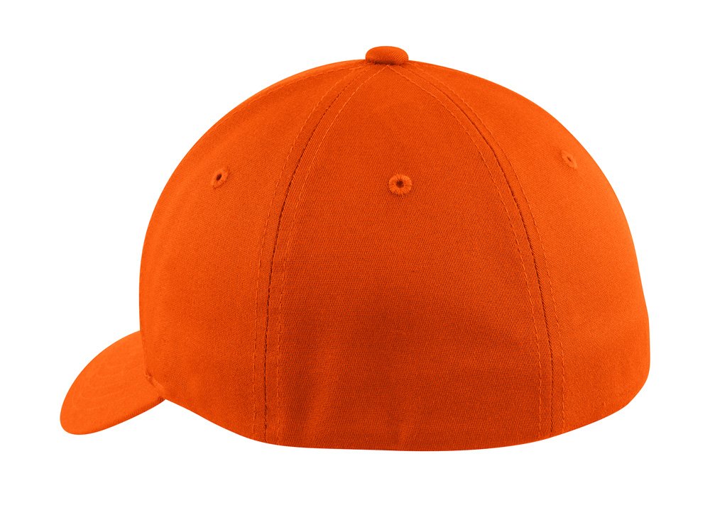 Joe's USA Flexfit Baseball Caps in 12 Colors - Size S/M - Orange