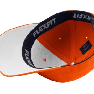 Joe's USA Flexfit Baseball Caps in 12 Colors - Size S/M - Orange