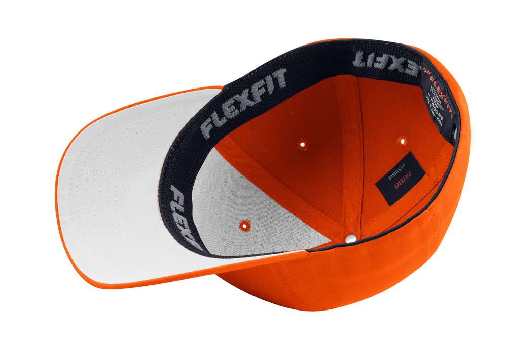 Joe's USA Flexfit Baseball Caps in 12 Colors - Size S/M - Orange