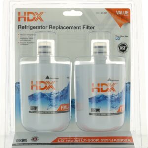 HDX FML-1 Replacement Water Filter / Purifier for LG Refrigerators (2 Pack)