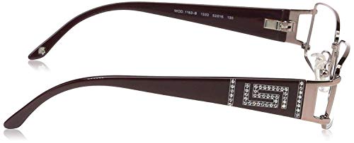 Versace VE 1163B 1333 Pink Gold Metal Rectangle Eyeglasses 52mm