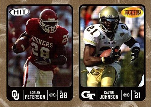 Calvin Johnson and Adrian Peterson 1 of 480 Made Sage HYPE Hit Dual Rookie