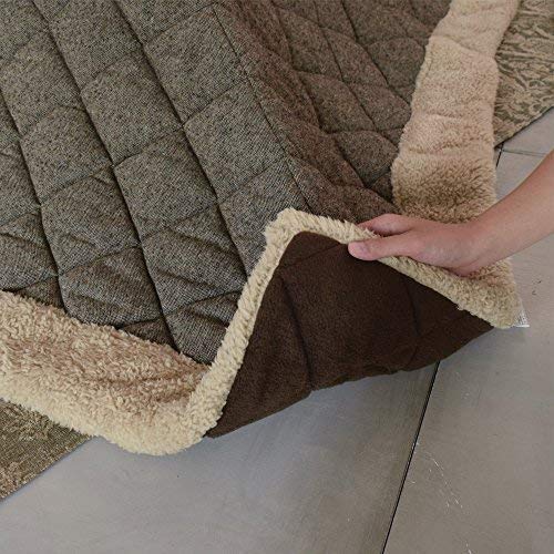 AZUMAYA KK-101BR Kotatsu Futon Comforter Square Shape W75 x D75 Inches, Polyester Fabric Material, Home and Living, Light Brown Color, This Order Comes only Futon Comforter