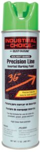 rust-oleum industrial choice fluorescent green field marking paint 17 oz.