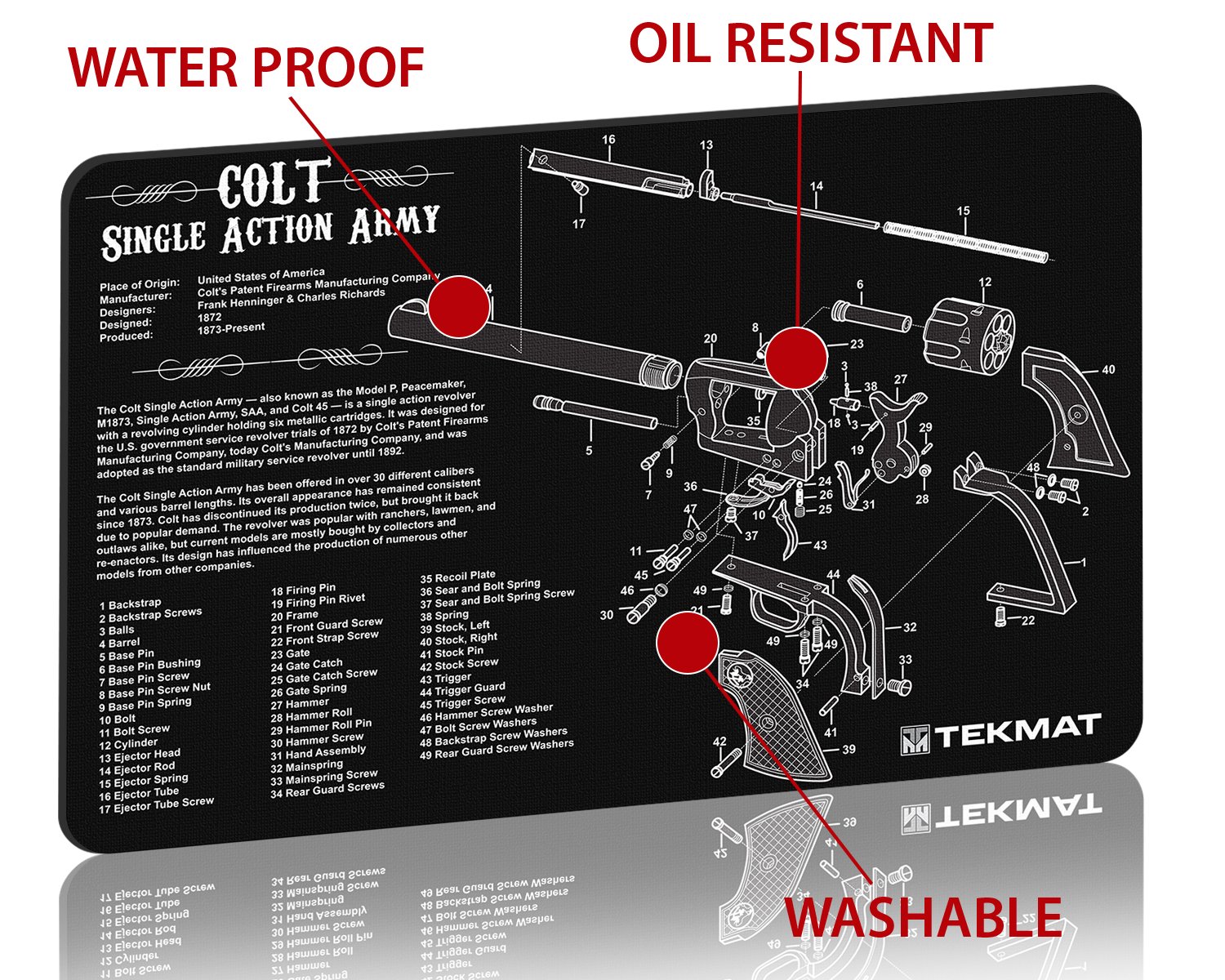 TekMat for use with Colt Single Action Army - SAA