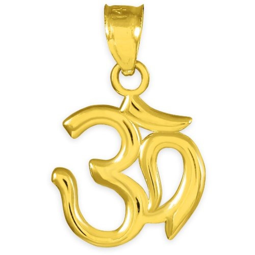 10K Gold Hindu Meditation Charm Yoga "Om" (Aum) Pendant