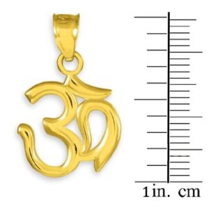 14k Gold Hindu Meditation Charm Yoga"Om" (Aum) Pendant