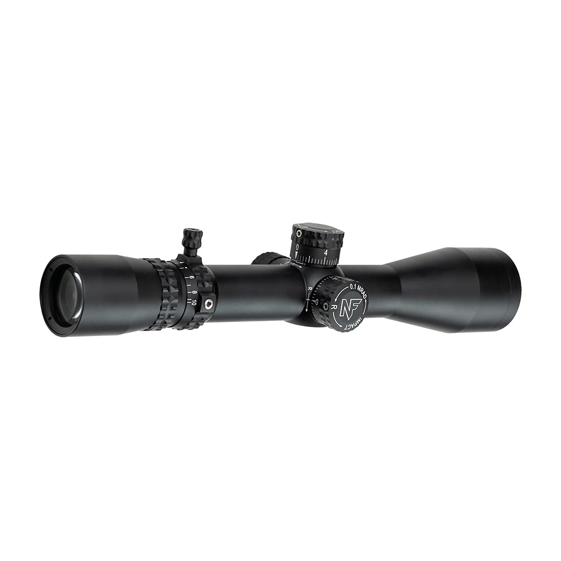 NIGHTFORCENXS 2.5-10x42mm F2 30mm Tube Durable Precise Accurate Black Gun Scope - ZeroStop Parallax Adjustable Second Focal Plane Illuminated Hunting Scope, Moar - 30 MOA (C458)