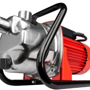 Red Lion RJSE-75SS 115 Volt, 3/4 HP, 11 GPM Stainless Steel Sprinkler Utility Pump with 8-ft. Cord, Red, 614432