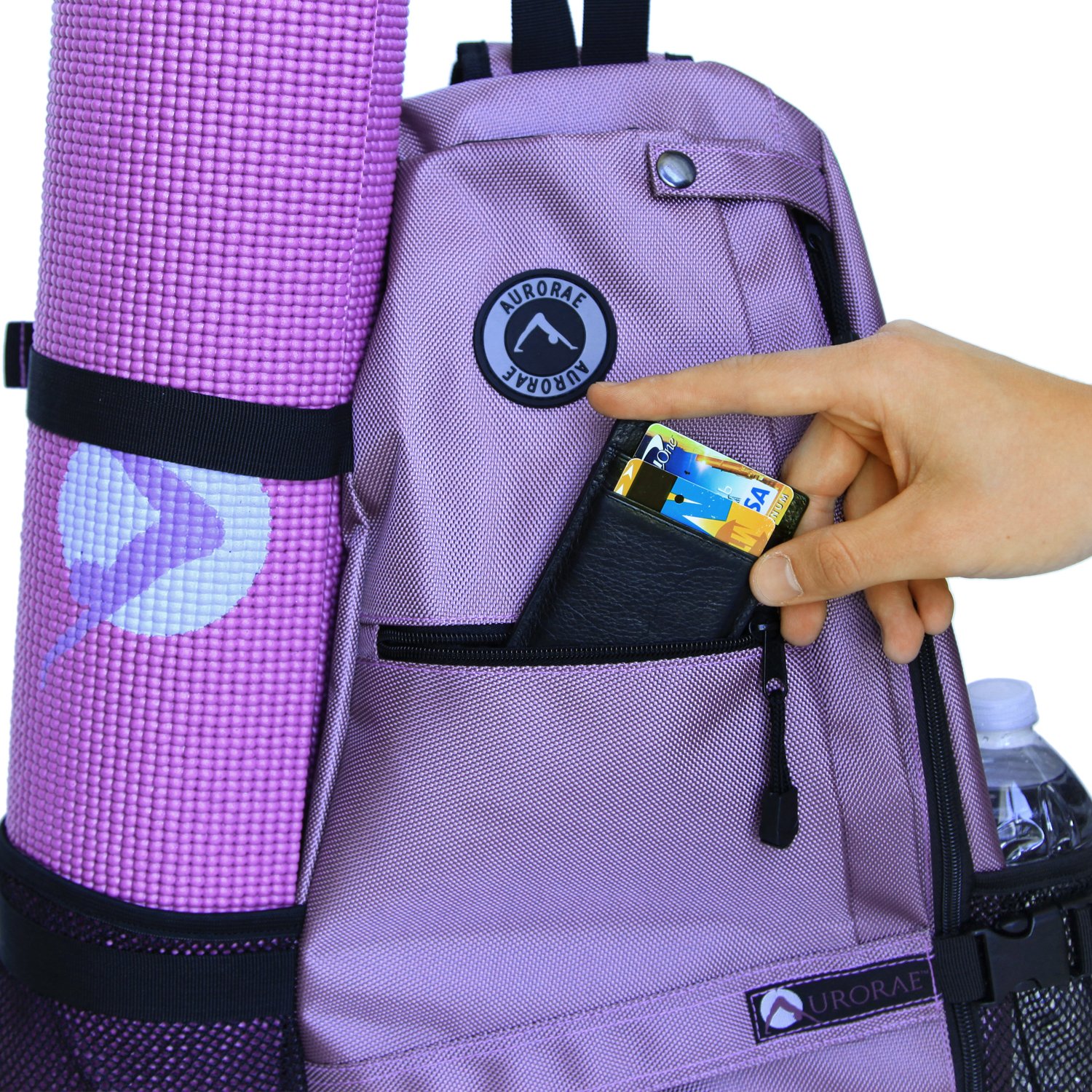 AURORAE Yoga Mat/Gym Cross-body Travel Sling Back Pack. Mat sold separately.