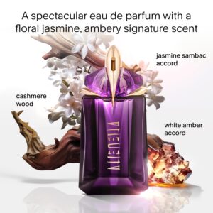 Mugler Alien - Eau de Parfum - Women's Perfume - Floral & Woody - With Jasmine, Wood, and Amber - Long Lasting Fragrance - 3.0 Fl Oz