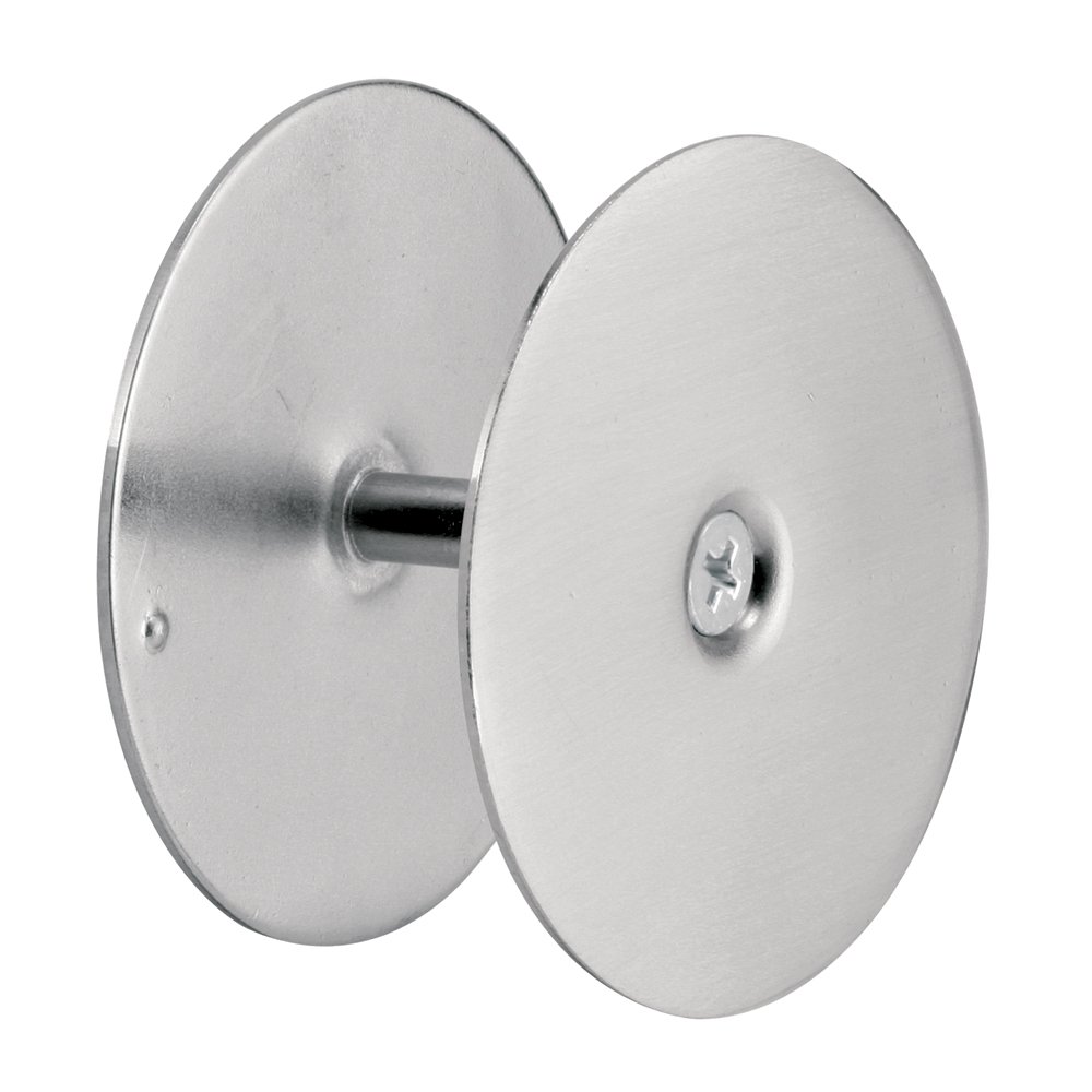 Prime-Line U 10446 Steel Door Hole Cover Plate, Satin Nickel (Single Pack)