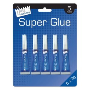 just stationery 3g tube super glue (pack of 5)