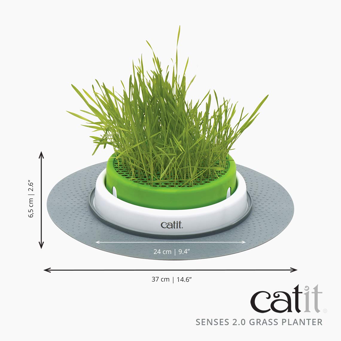 Catit Senses 2.0 Cat Grass Planter, Interactive Cat Toys