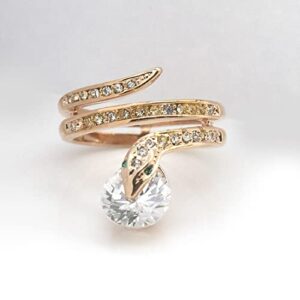 FC JORY Rose Gold Plated CZ CRYSTAL Snake statement Cocktail Ring (8)