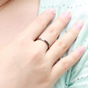 SunnyHouse Jewelry 2mm Women's Multi-faceted Tungsten Wedding Band Ring (Size Selectable) (7.5)