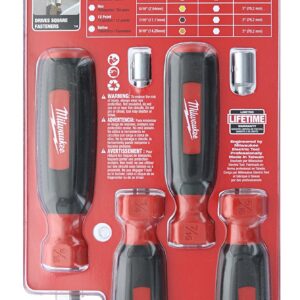 Milwaukee 48-22-2404 Hollow Shaft SAE Hex Shank Compact Nut Driver Set (4 Pieces)