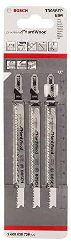 Bosch 2608636736 Jigsaw Blade T308 Bfp 3 Pcs