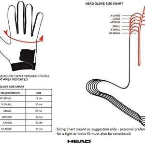 HEAD Airflow Tour Racquetball Glove, Right Hand, Large