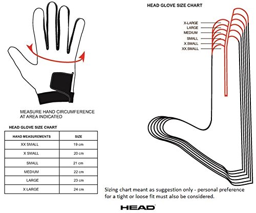 HEAD Airflow Tour Racquetball Glove, Right Hand, Large