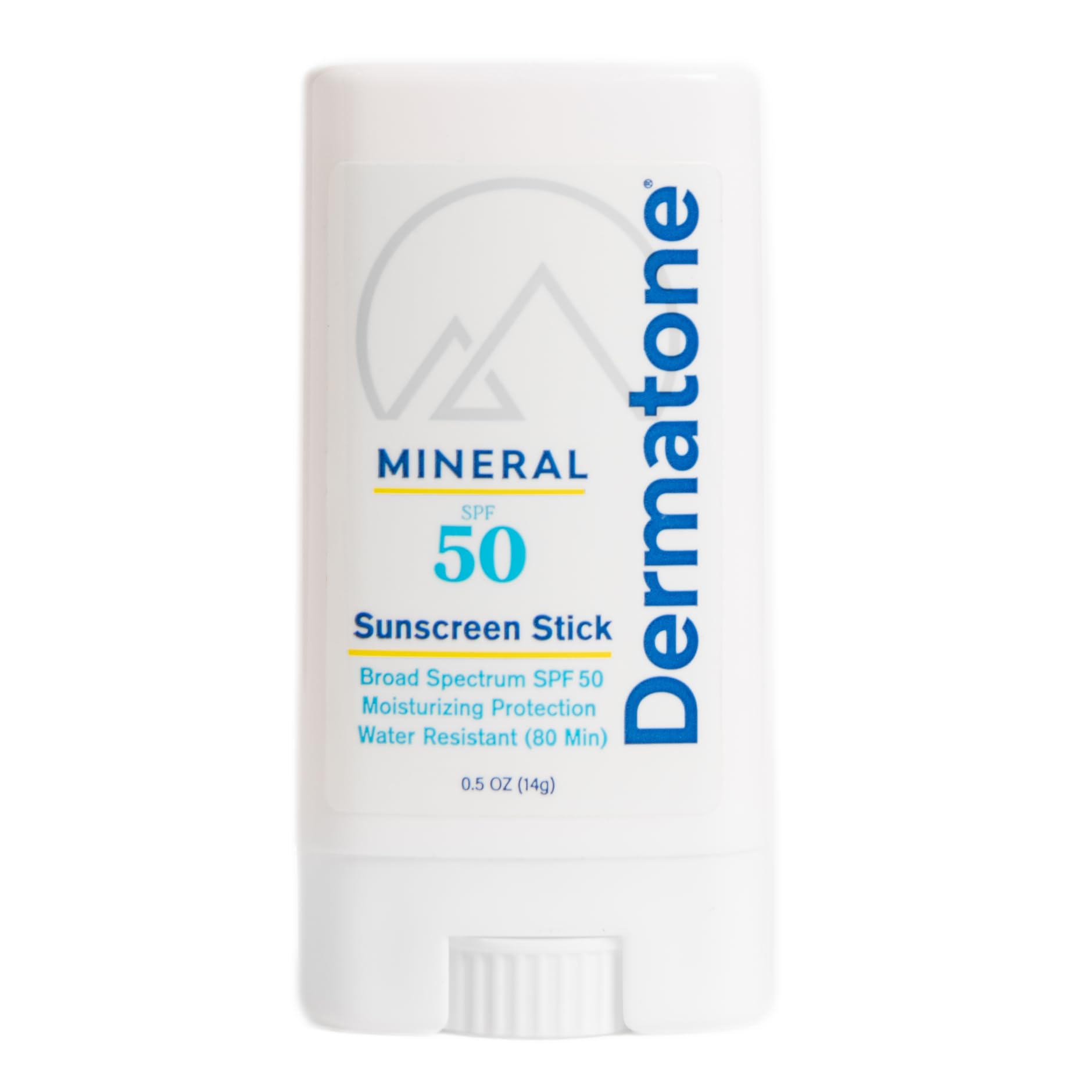 Dermatone Mineral Sunscreen Stick SPF 50 | Zinc Oxide Sunscreen Stick for Face and Body, Broad Spectrum UVA/UVB, Reef Safe, Moisturizing, Water Resistant (80 min), Fragrance Free, 0.5 oz