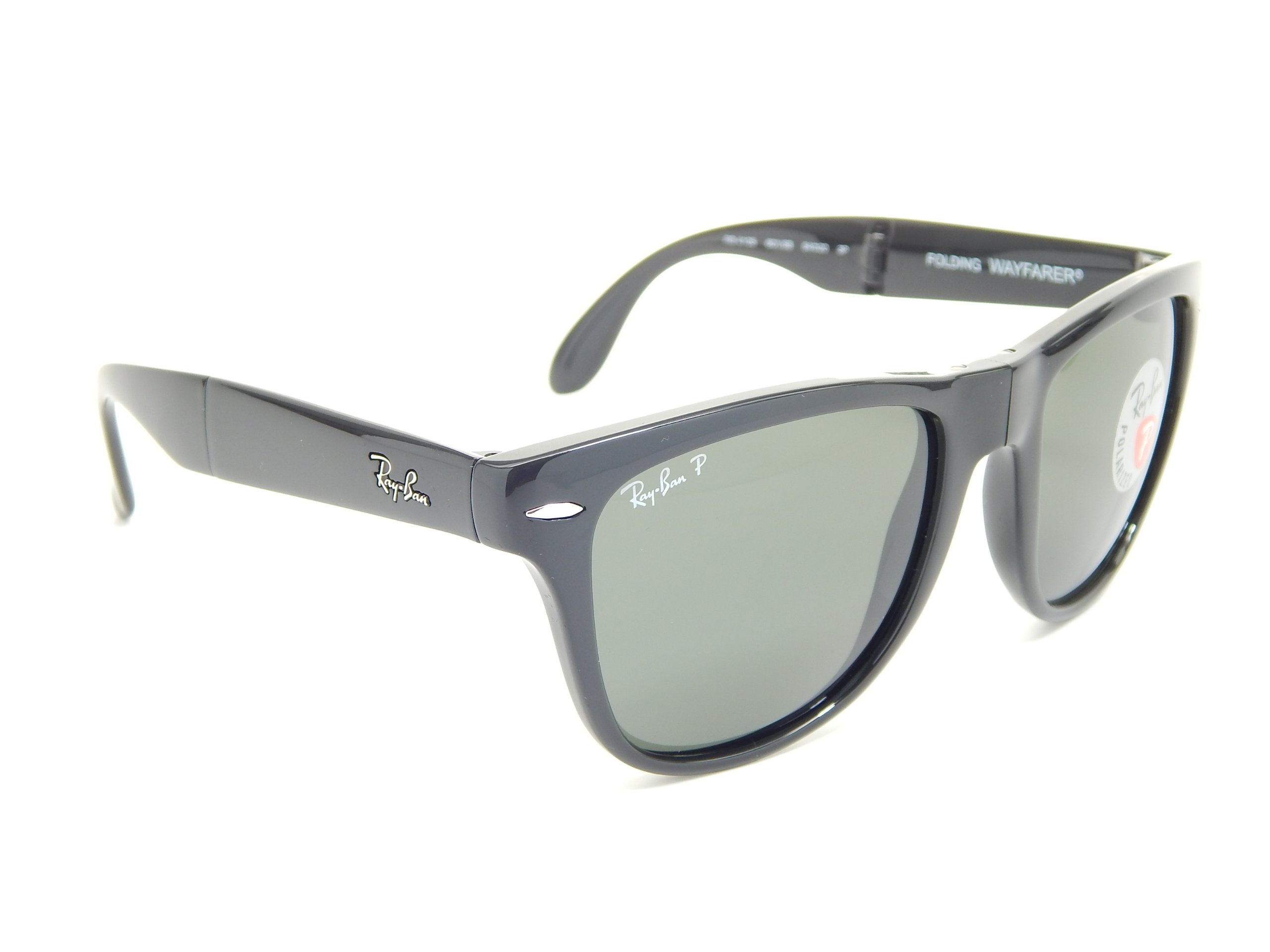 Ray Ban Folding Wayfarer RB4105 601/58 Black/Polarized Gray 54mm Sunglasses