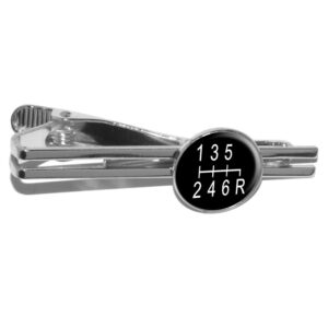 6 speed shift knob manual transmission round tie bar clip clasp tack - silver