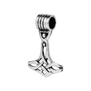 AeraVida Celtic Knot Thor's Norse Hammer Mjolnir .925 Sterling Silver Pendant