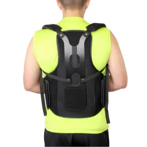 postural extension back straightener brace - rigid posture corrector vest for kyphosis hunch relief, mild scoliosis support, and hunchback or lordosis spine treatment