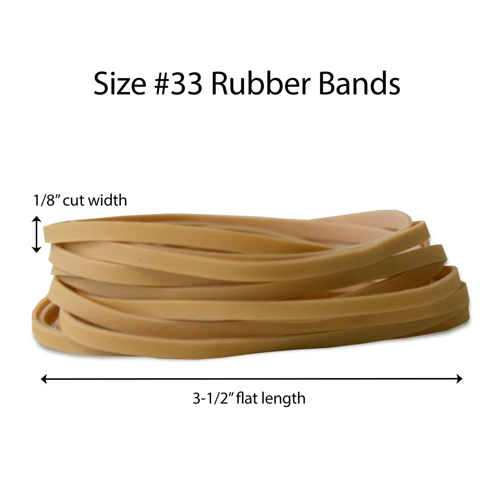 Office Depot Rubber Bands, #33, 3 1/2in. x 1/8in., 1 Lb. Bag, 2433408