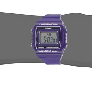 Casio W-215H-6 Men's Digital Quartz Watch with Resin Strap, Purple/Grey, Bracelet