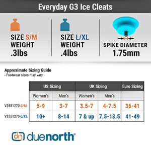 Due North Everyday G3 Ice Cleat for Walking and Running on Snow and Ice, L/XL, (1 Pair)