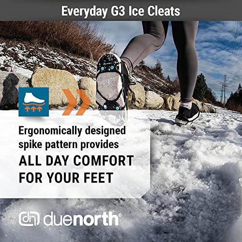 Due North Everyday G3 Ice Cleat for Walking and Running on Snow and Ice, L/XL, (1 Pair)