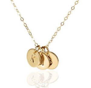 efytal initial necklaces for women, small and dainty mom necklace, 14k gold filled or sterling silver necklace with initial, letter charm, push presents for new mom