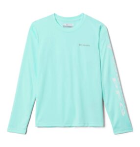 columbia youth boys terminal tackle long sleeve tee, gulf stream, small