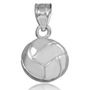 Sport Charm 925 Sterling Silver Beach Volleyball Charm Pendant