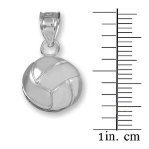 Sport Charm 925 Sterling Silver Beach Volleyball Charm Pendant